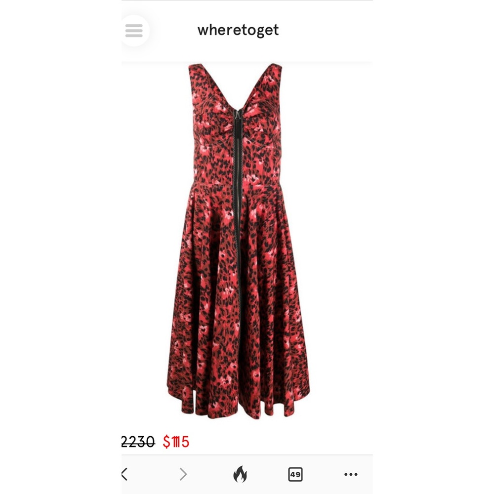 Marni Abstract Leopard Print Midi Dress NWOT